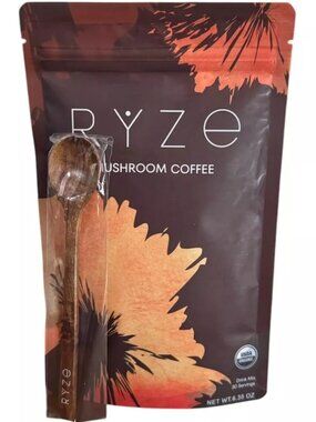 Ryze Mushroom Coffee with Spoon – 30 Servings, New, Sealed, Free Shipping